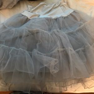 Beautiful Handmade Silver Tulle Underskirt